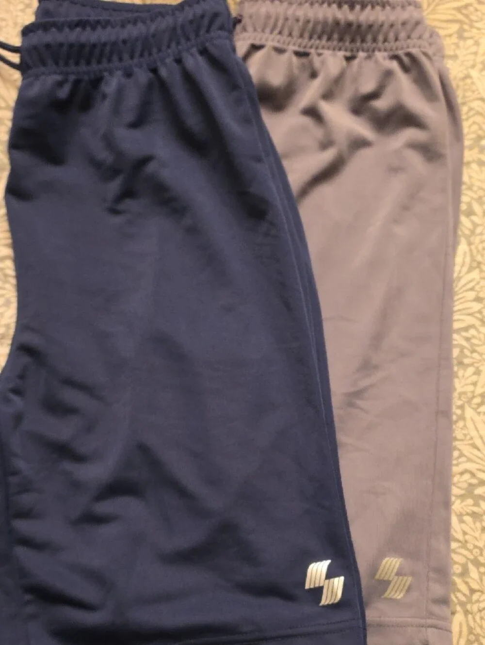 2 Pairs Of Childrens Place Boy's Navy and Gray Athletic Shorts Set